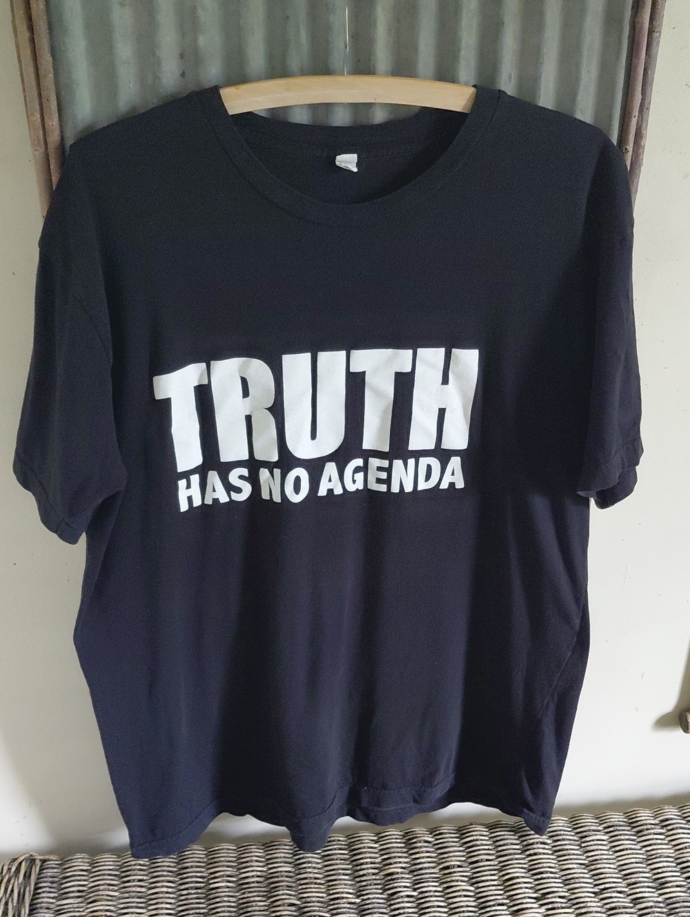 Vintage Royal Apparel *Truth Has No Agenda* Unisex Black Graphic Tee